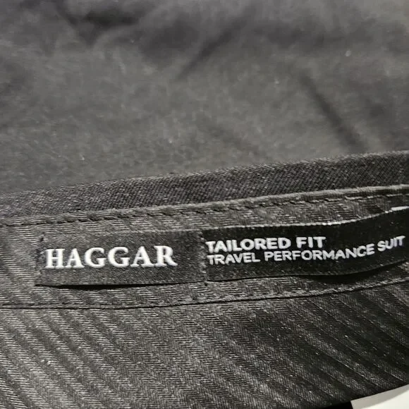 Haggar Dress Pants Size 36x32 Black Flat Front.   NEW - Picture 8 of 11